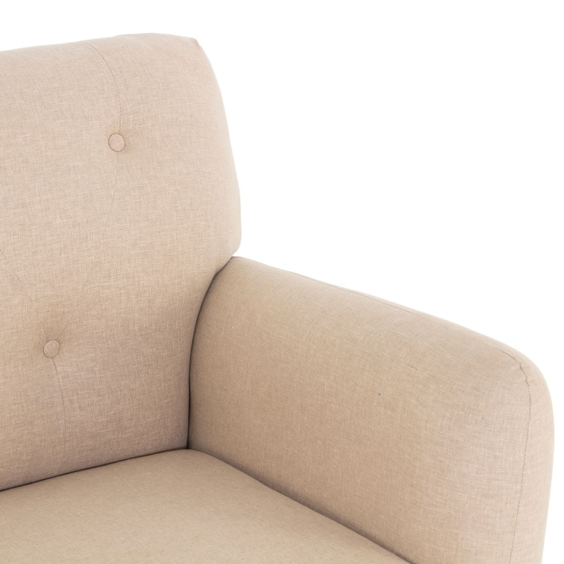 Tuxido 2-Seater Cotton Sofa In Biege Colour - Peachtree Home