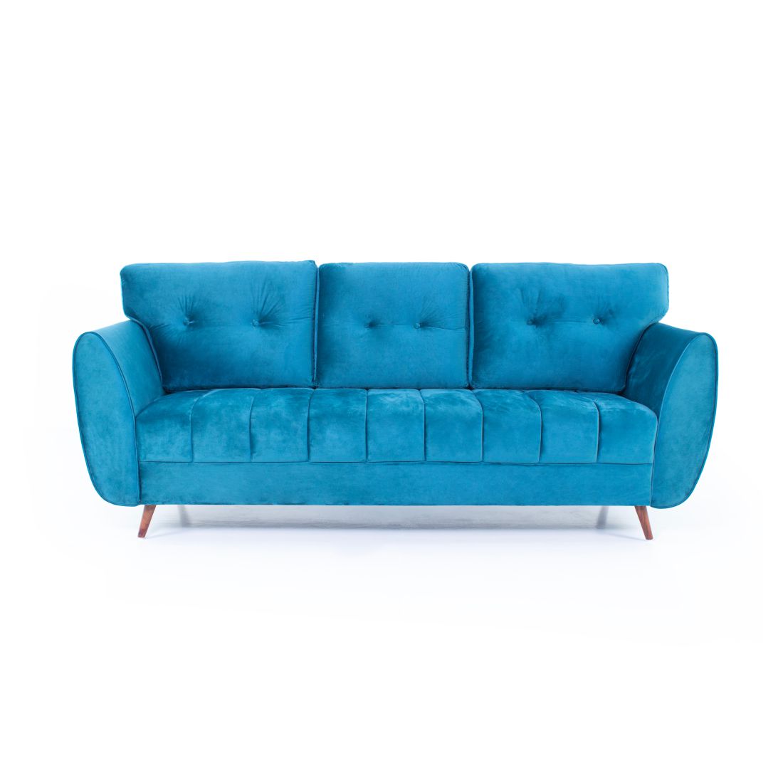 Eden 3-Seater Velvet Sofa In Teal Green Colour