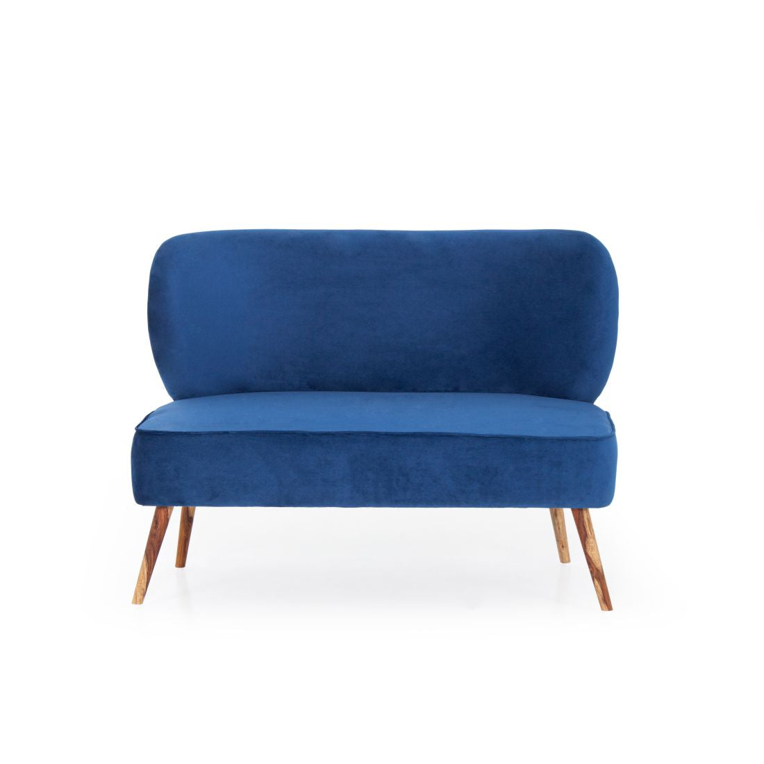 Carbo 2-Seater Velvet Chair In Blue Colour