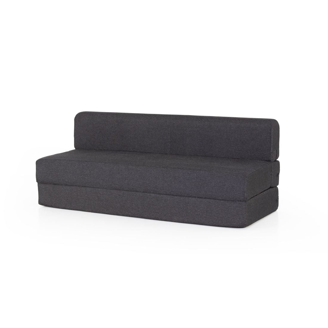 Zen 3-seater Jute Sofa Cum Bed In Black Colour