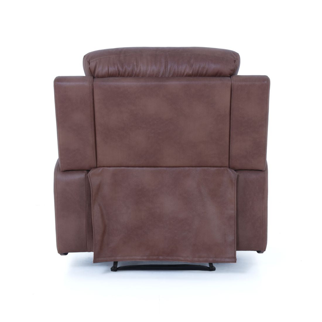 Carrera Suede Leatherite Recliner Sofa In Cinnamon Brown Colour