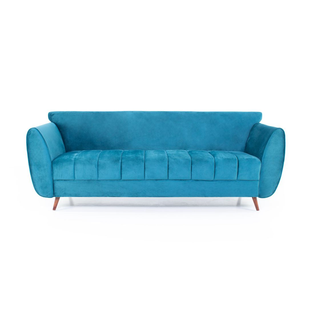 Eden 3-Seater Velvet Sofa In Teal Green Colour