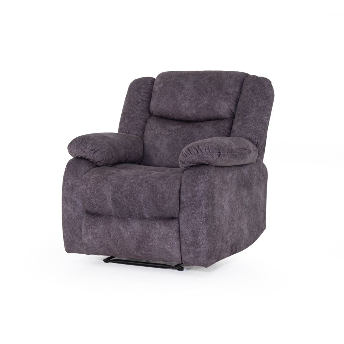 Costa Suede Recliner Sofa In Grey Colour