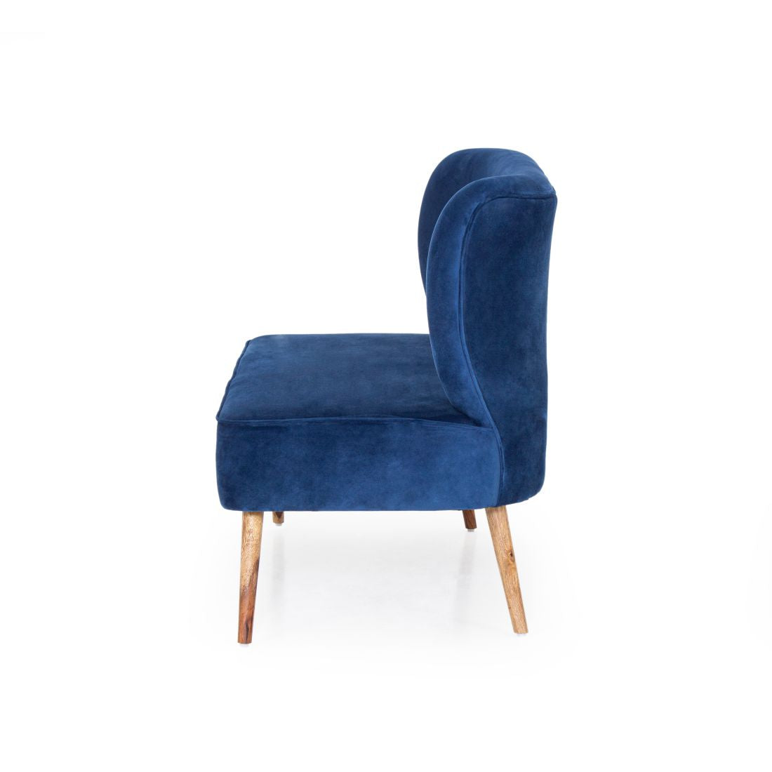 Carbo 2-Seater Velvet Chair In Blue Colour