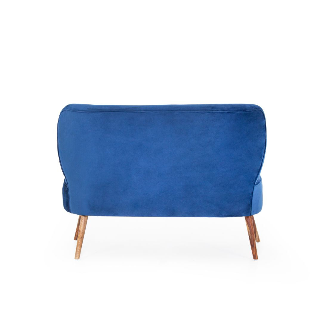 Carbo 2-Seater Velvet Chair In Blue Colour