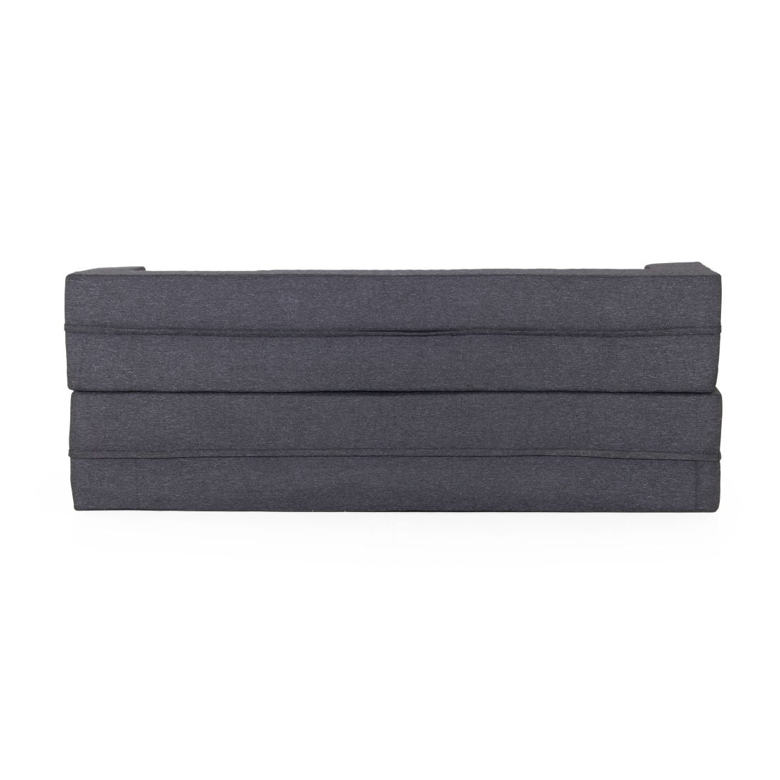 Zoe 3-seater Jute Sofa Cum Bed In Black Colour