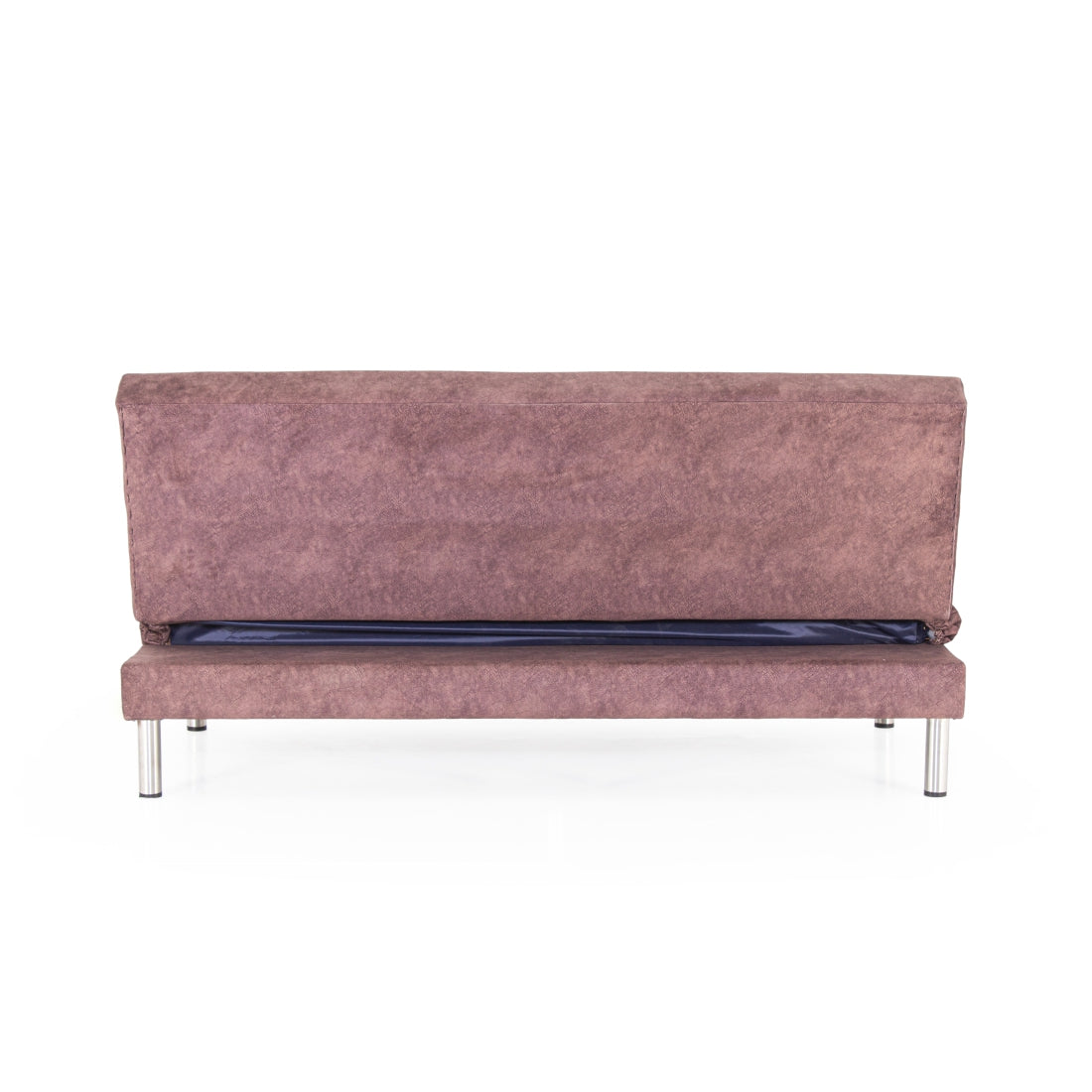 Dizon 3-Seater Suede Sofa Cum Bed In Brown Colour