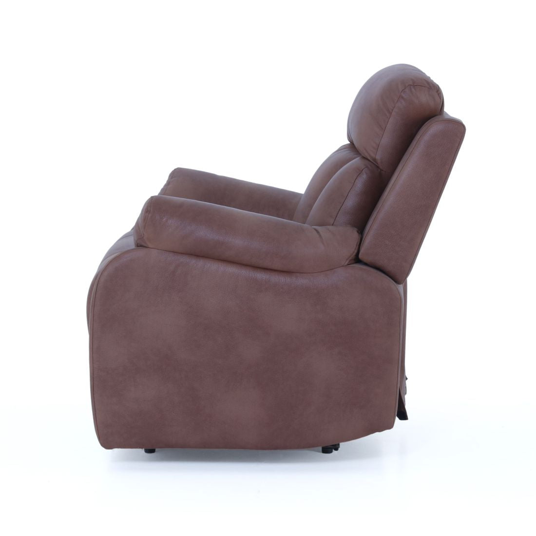 Carrera Suede Leatherite Recliner Sofa In Cinnamon Brown Colour