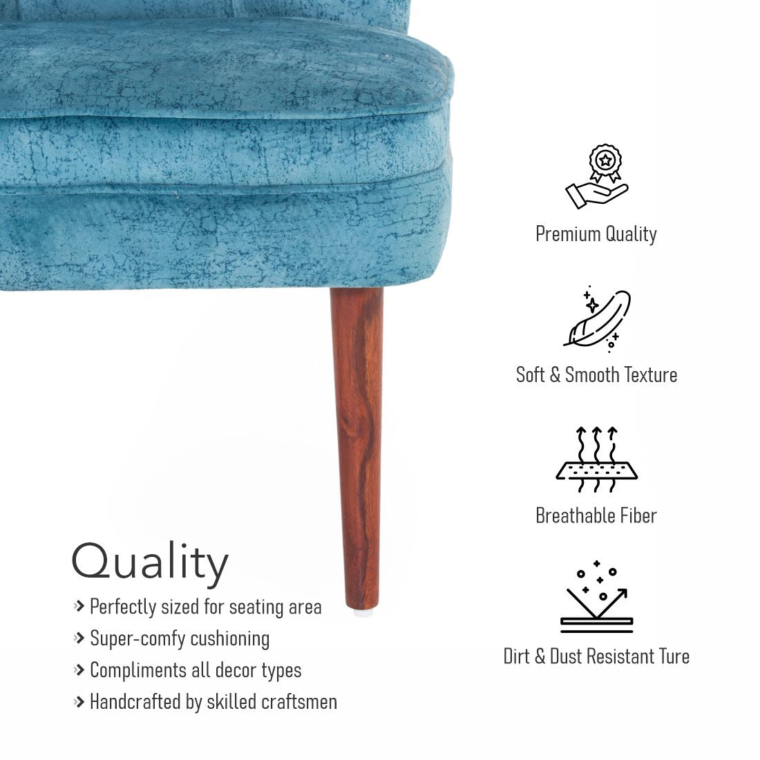 Teal discount suede chair