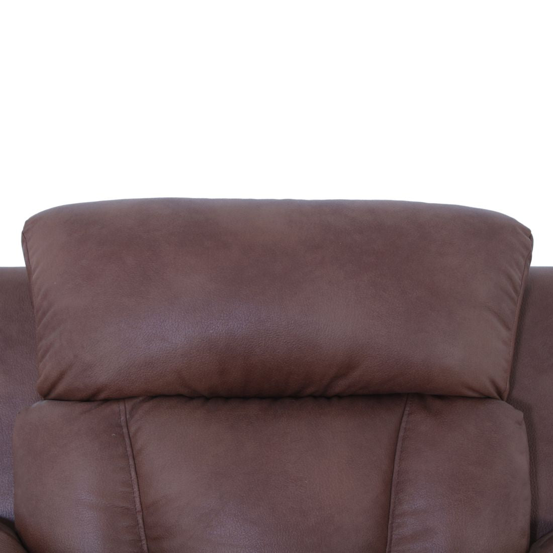 Carrera Suede Leatherite Recliner Sofa In Cinnamon Brown Colour