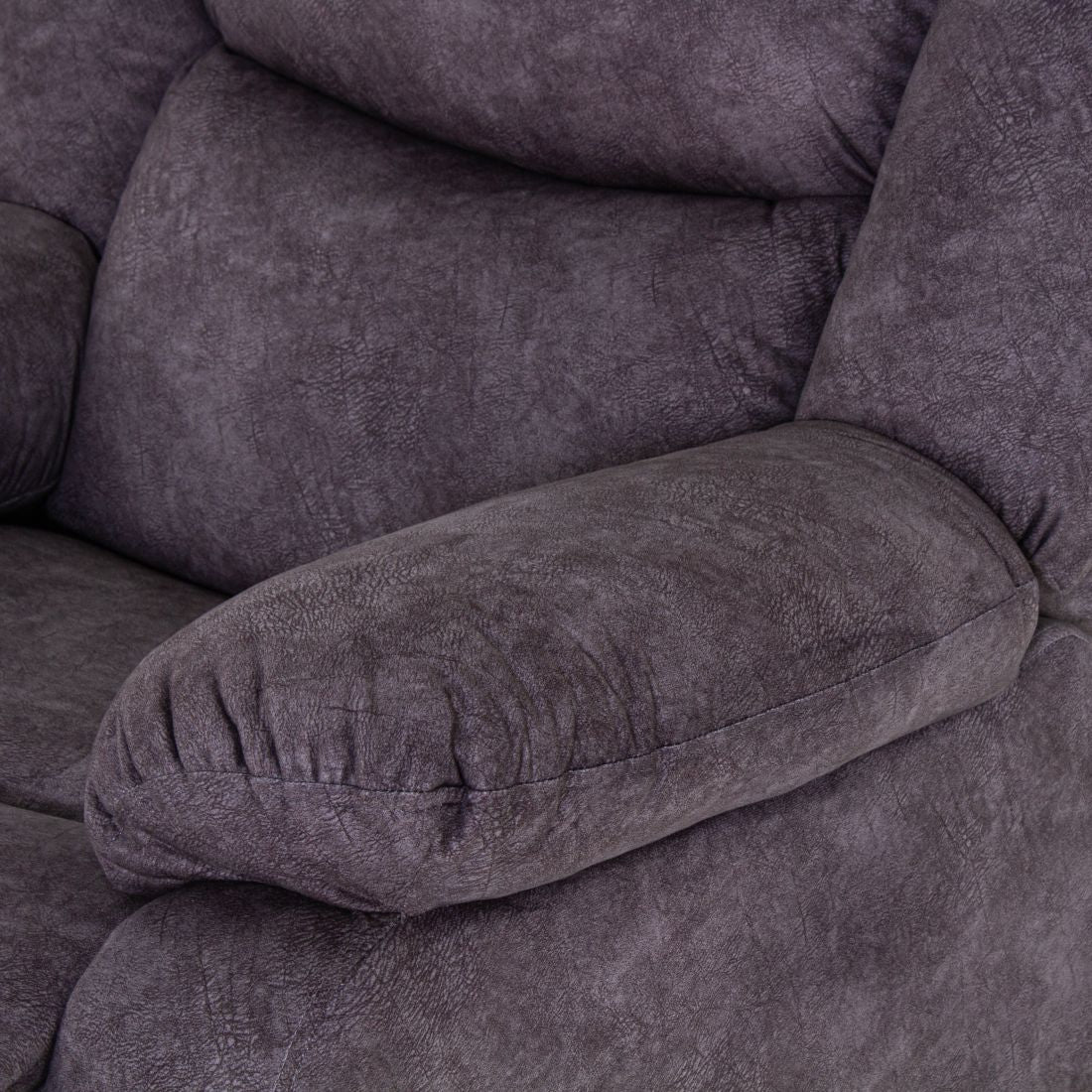 Costa Suede Recliner Sofa In Grey Colour