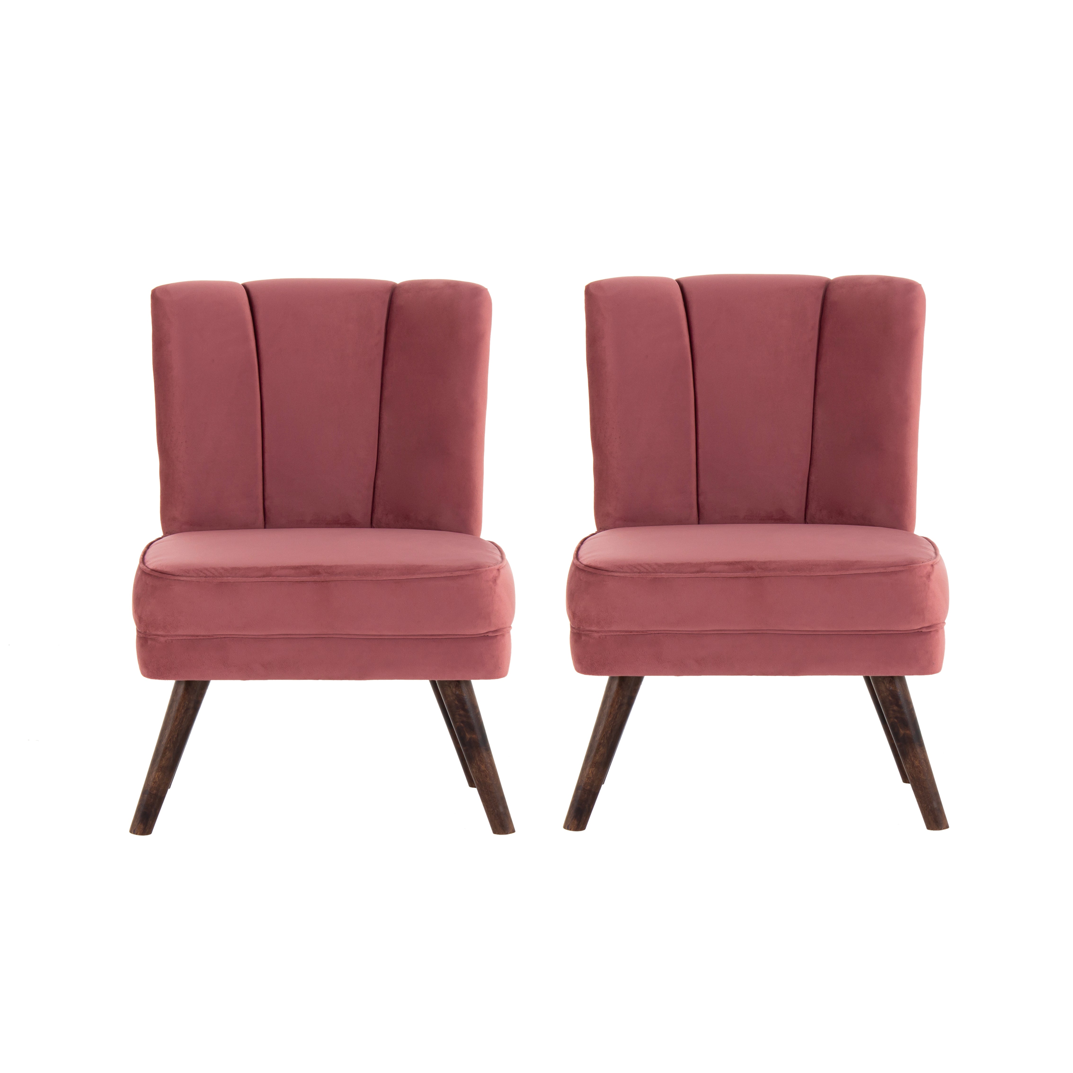 Rochllee Suede Velvet Chair For Living Room (Set Of 2)