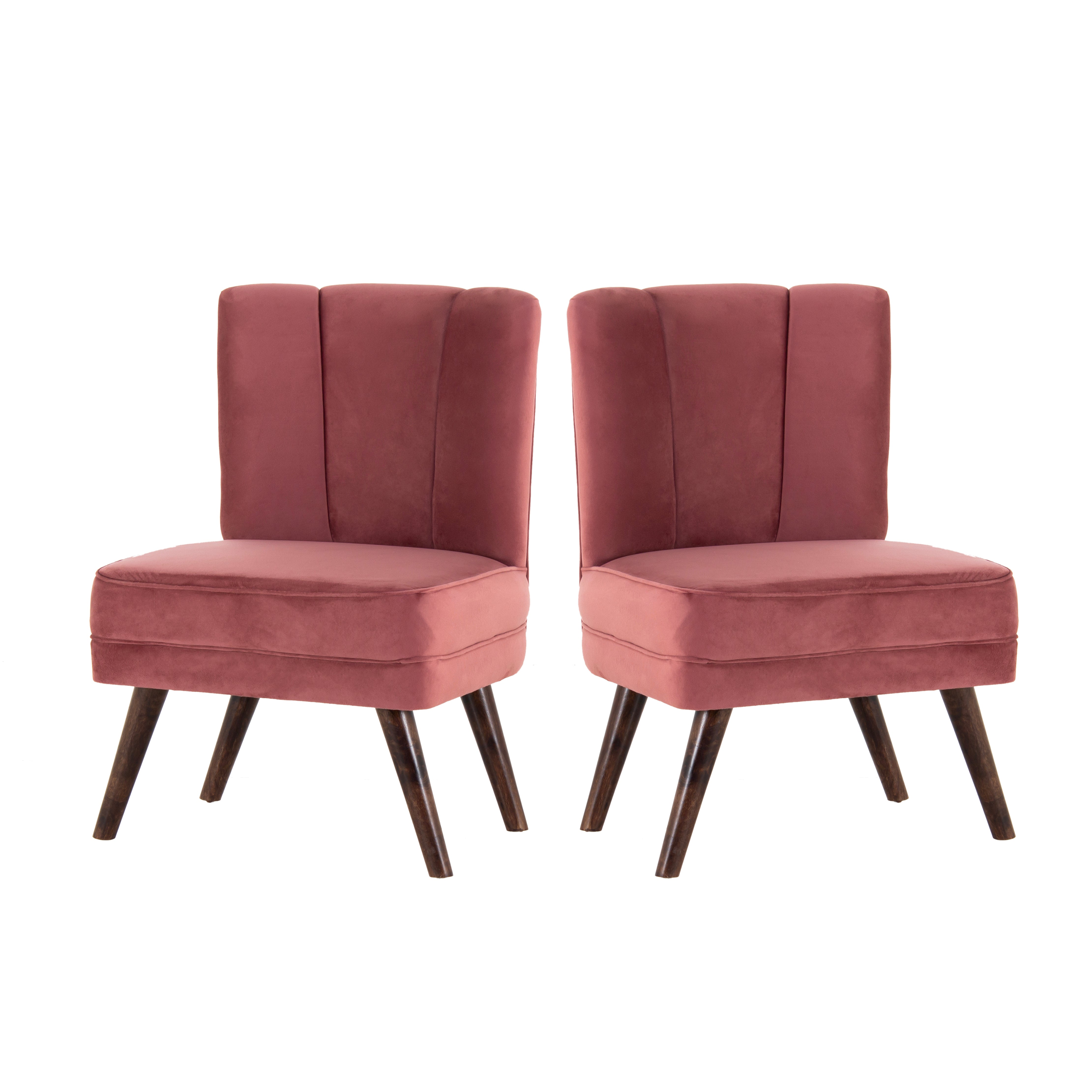 Rochllee Suede Velvet Chair For Living Room (Set Of 2)