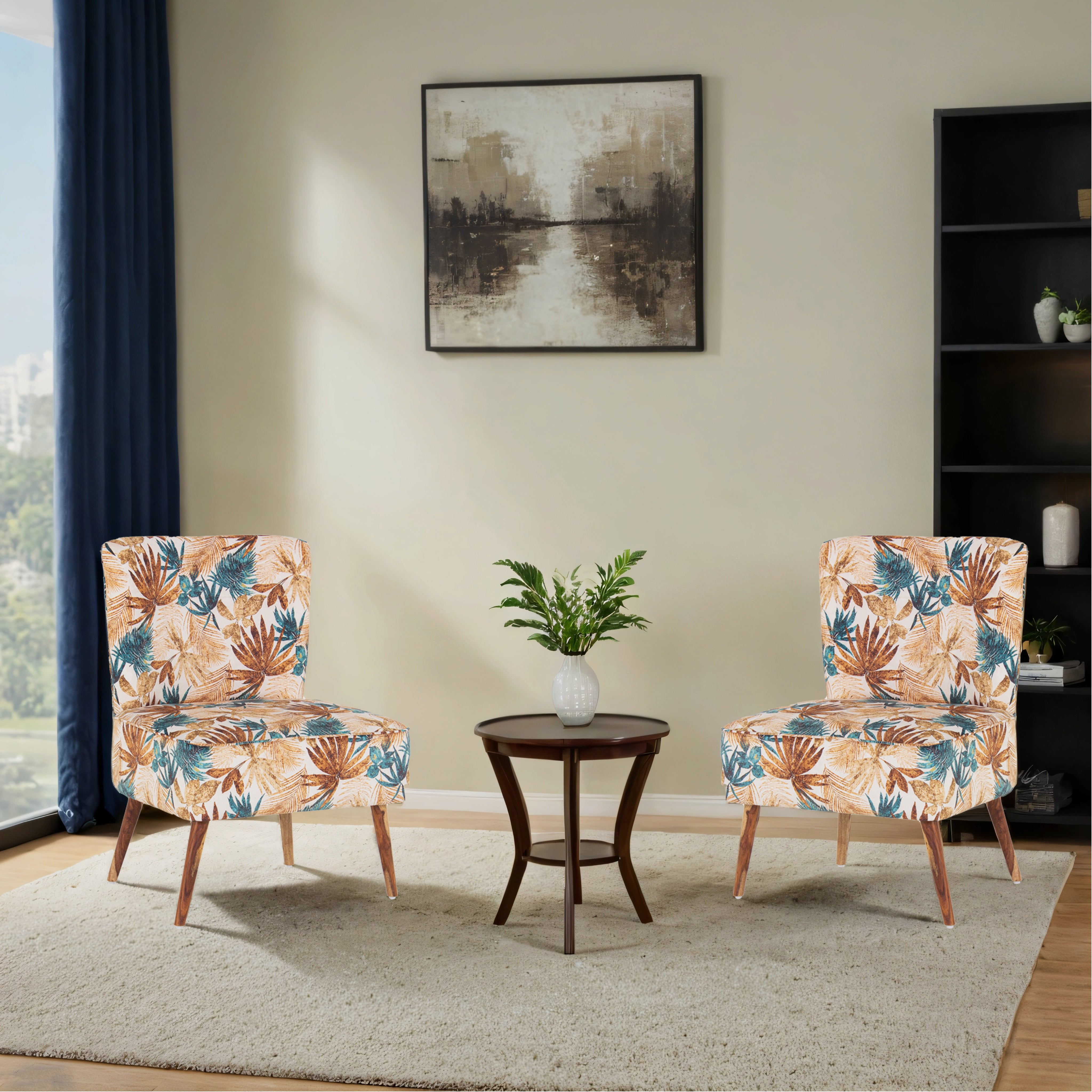 Hellena Cotton Chair For Living Room (Set Of 2)