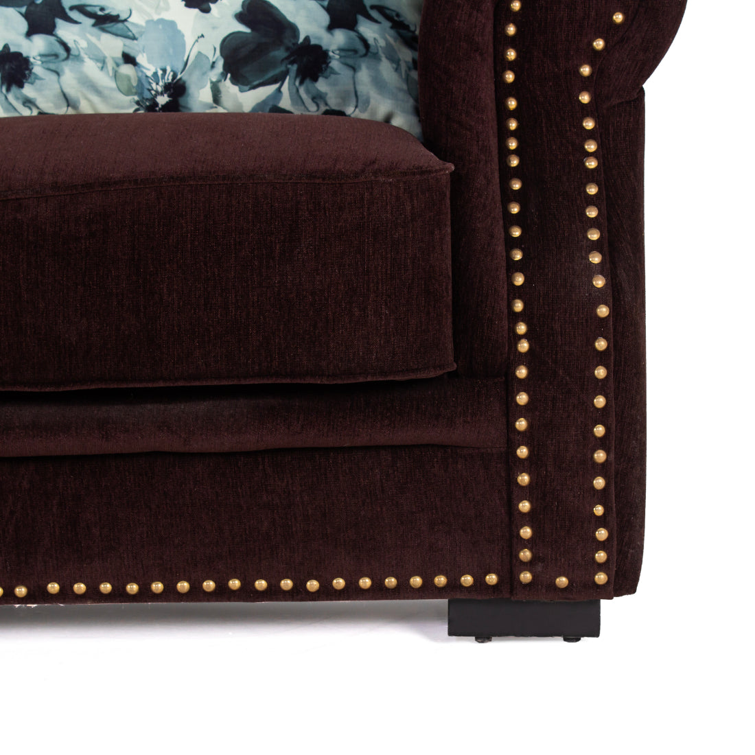 Peachtree Alton Three Seater Sofa Malfino Fabric (Dark Brown)