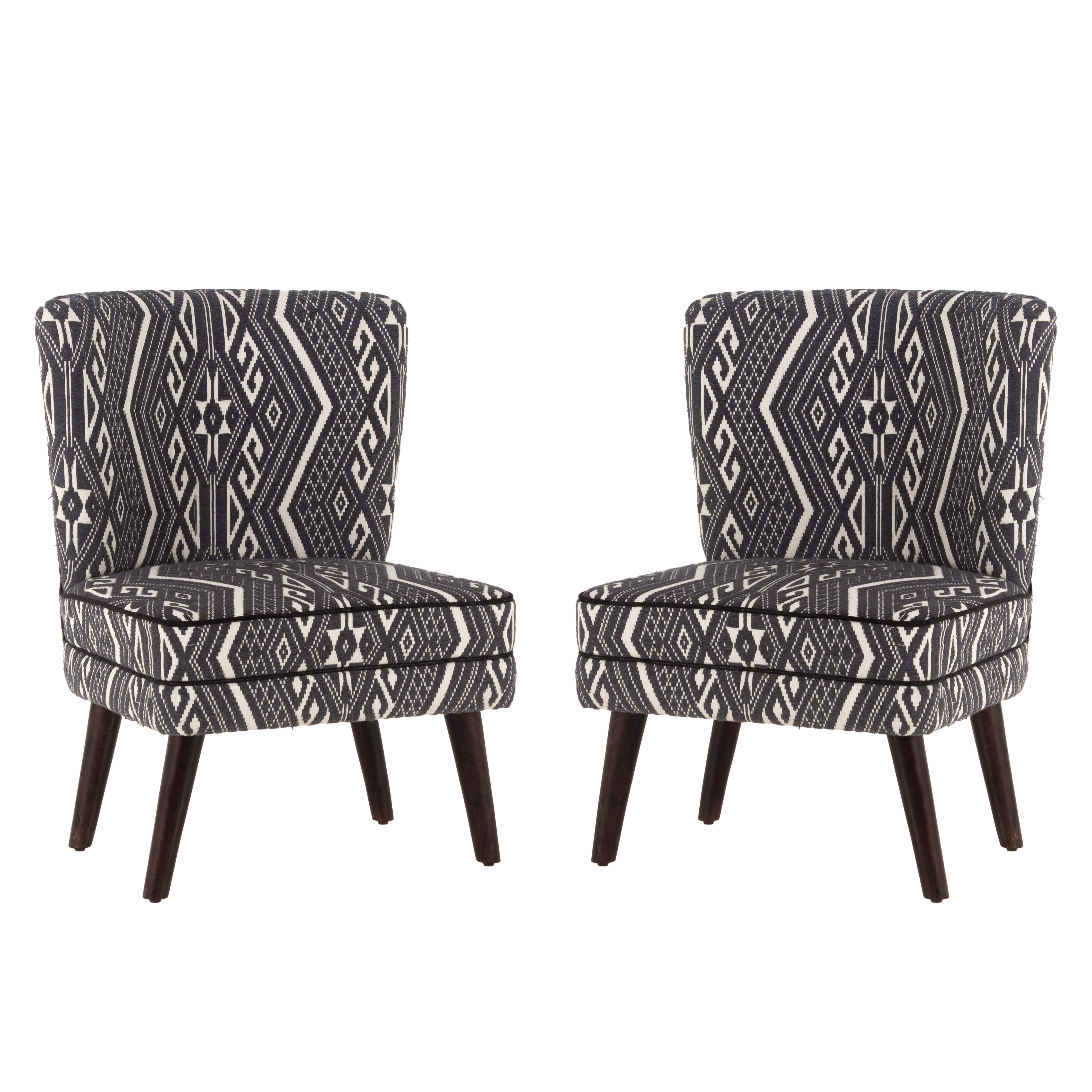 Rochllee Suede Velvet Chair For Living Room (Set Of 2)