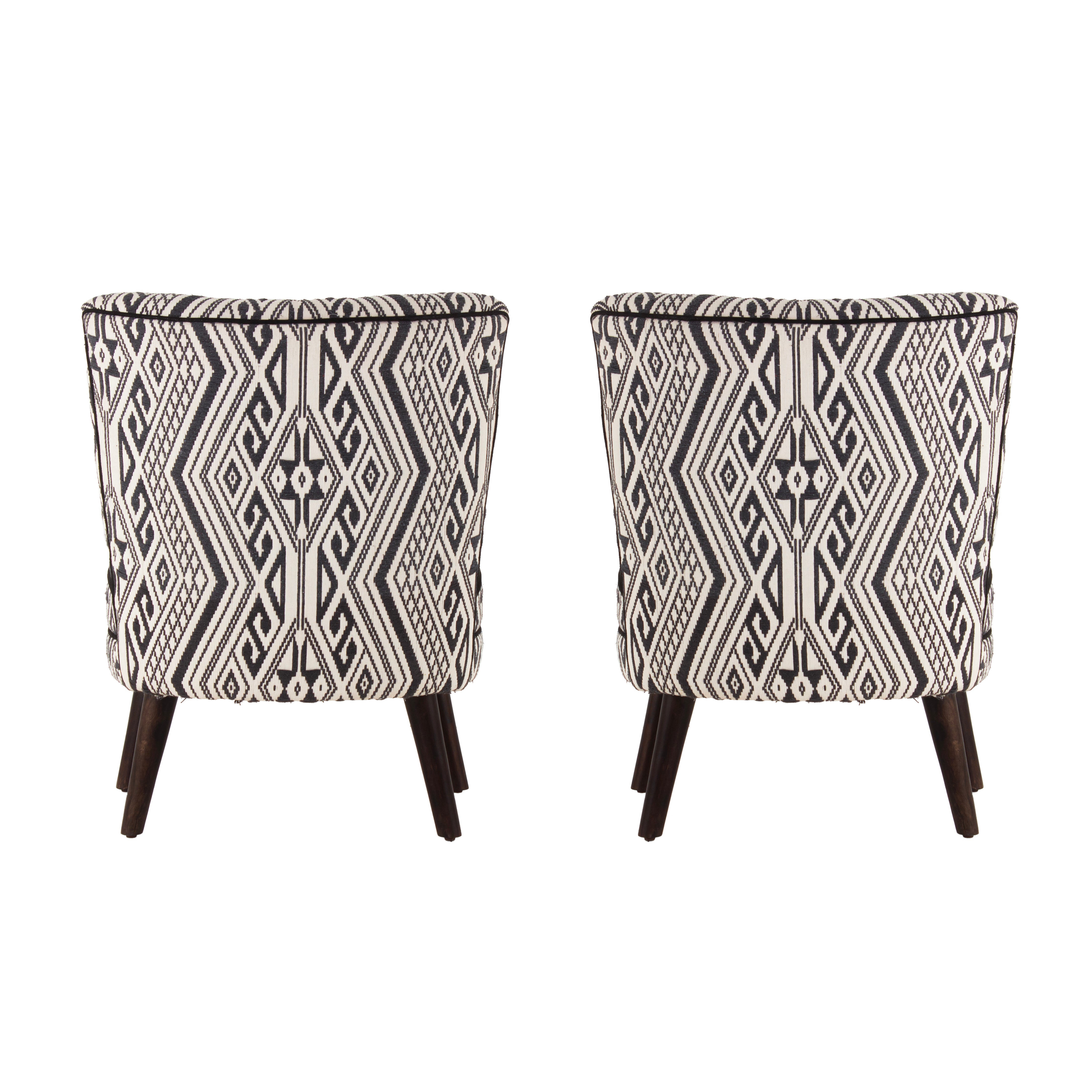 Rochllee Suede Velvet Chair For Living Room (Set Of 2)