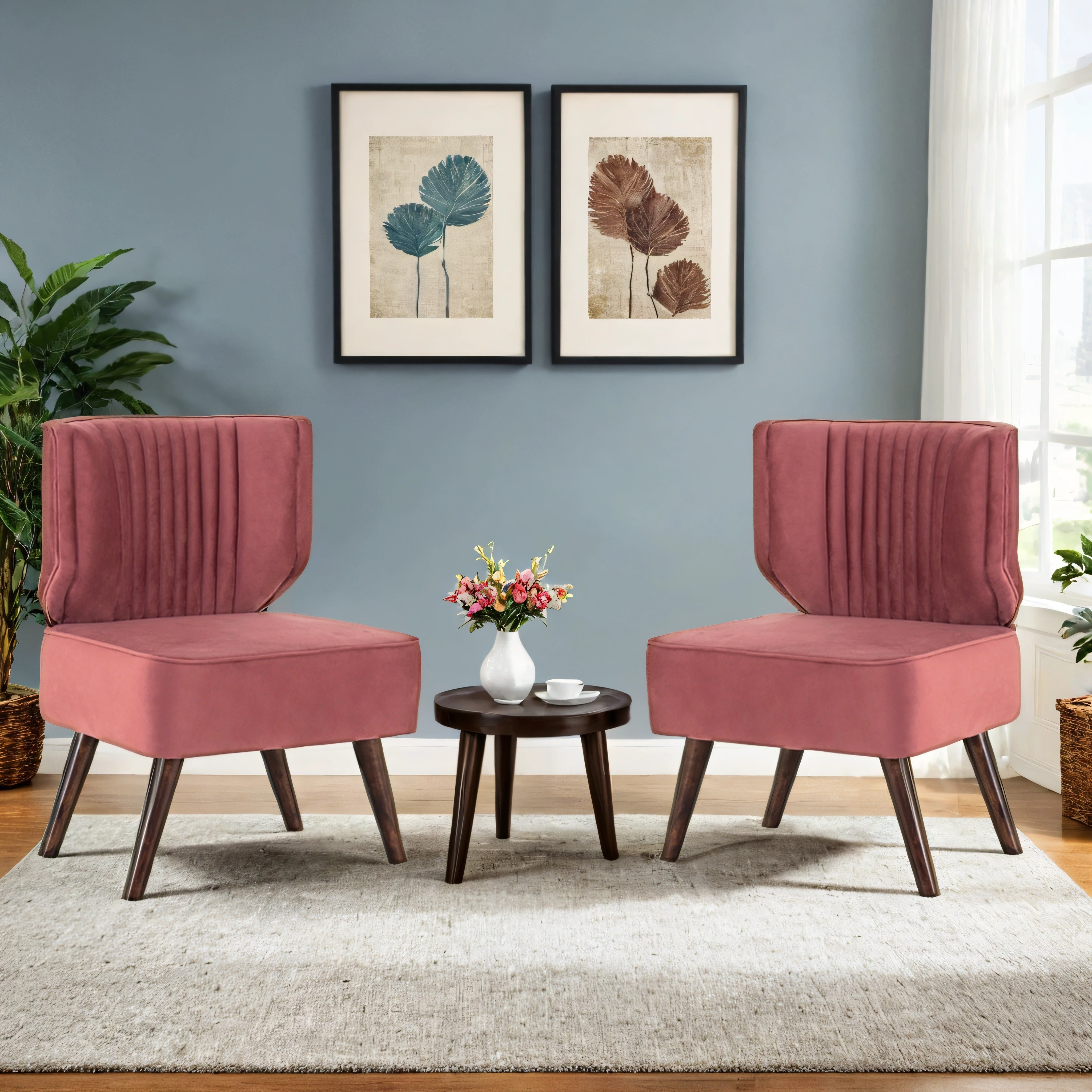 Gravity Velvet Chair For Living Room (Set Of 2)