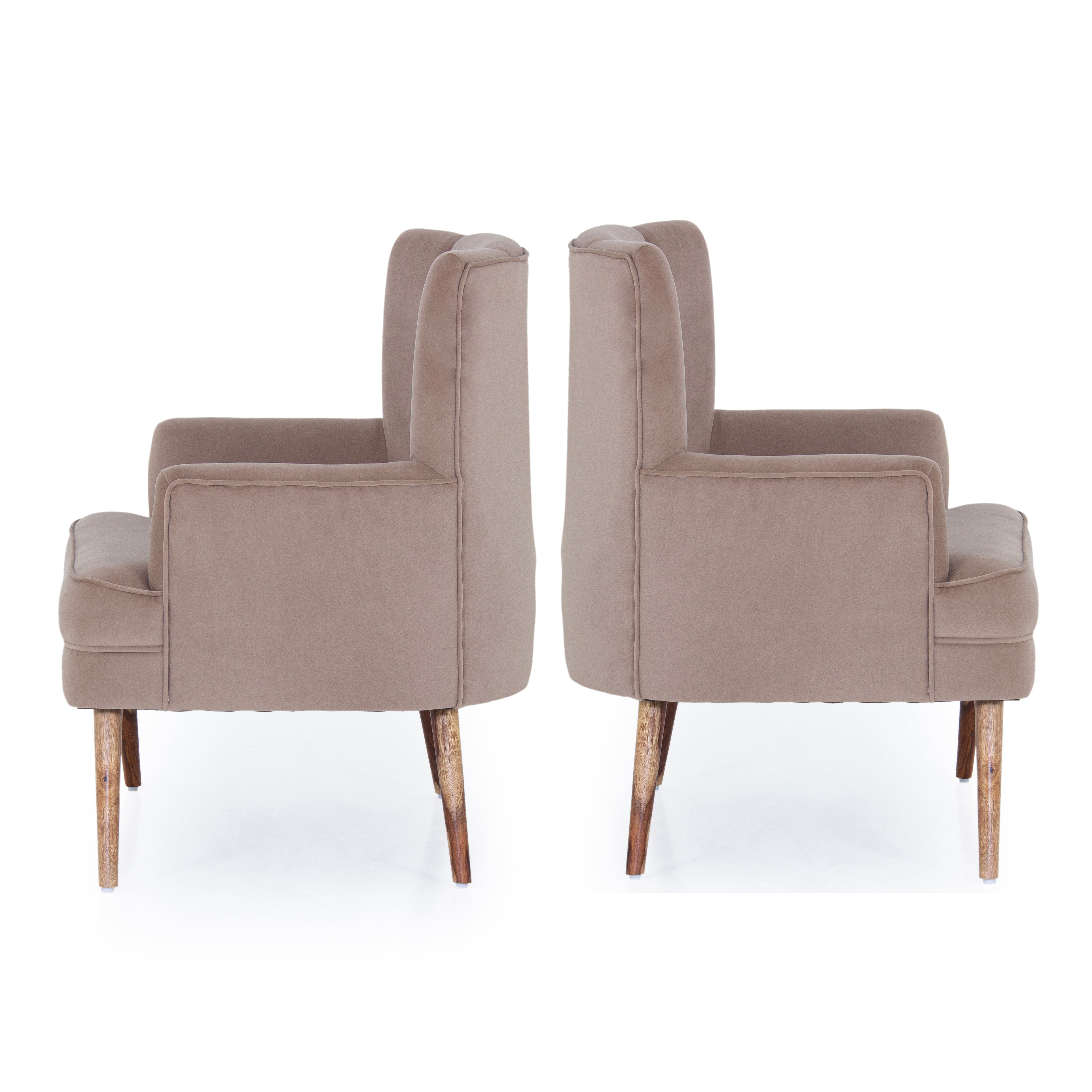 Rochllee Chair With Arm In Brown Colour (Set Of 2)