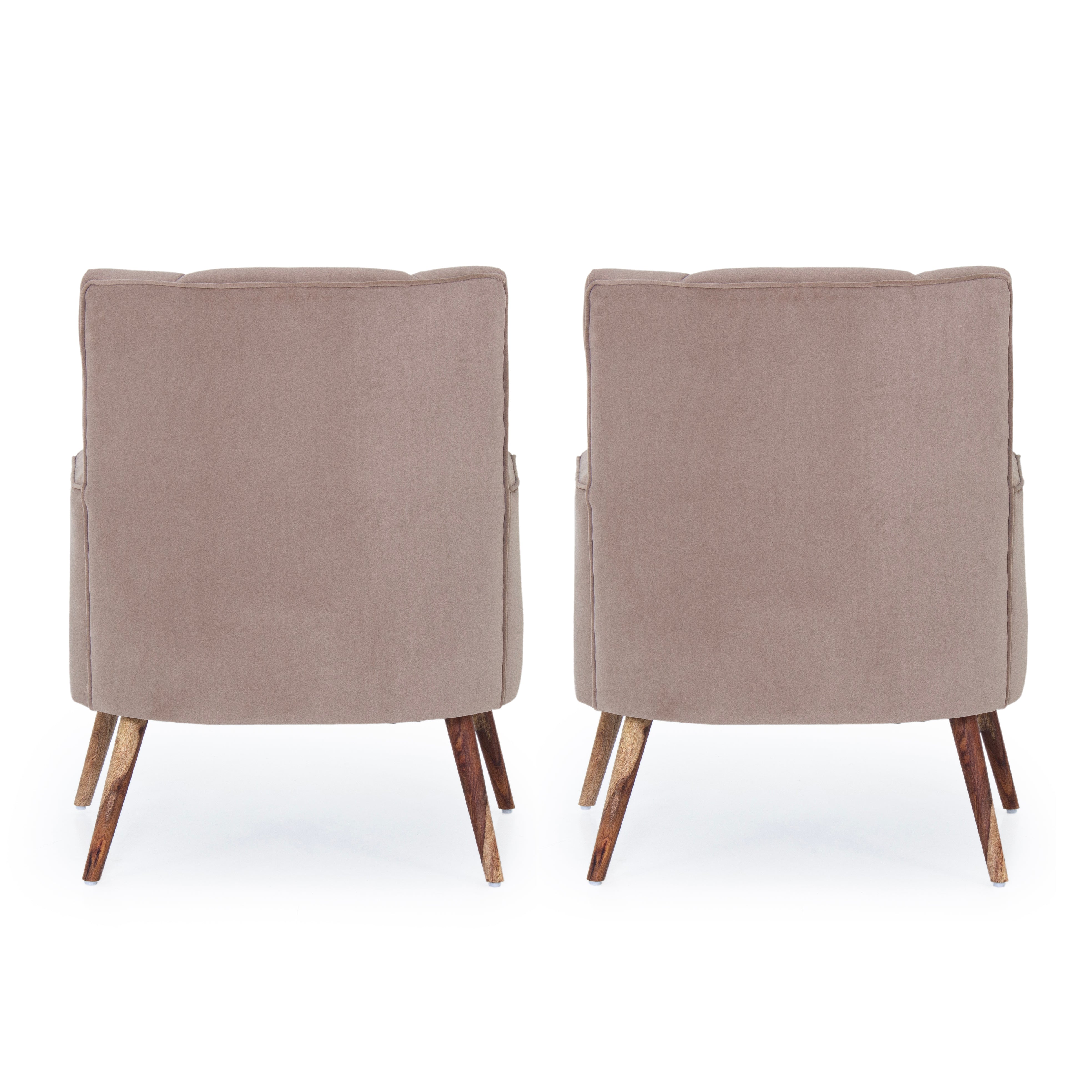 Rochllee Chair With Arm In Brown Colour (Set Of 2)