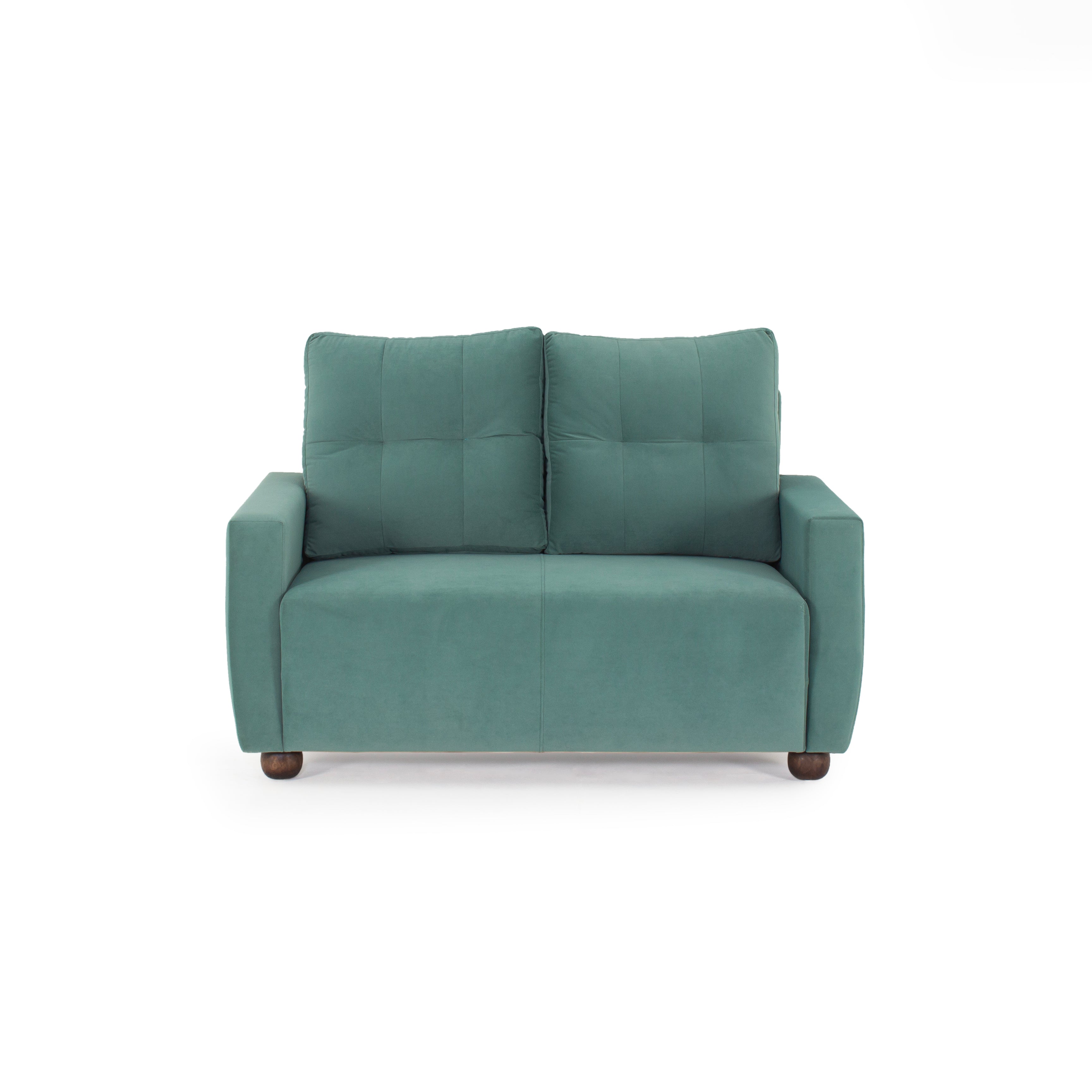 Peachtree Napier Two Seater Velvet Fabric (Light Green)