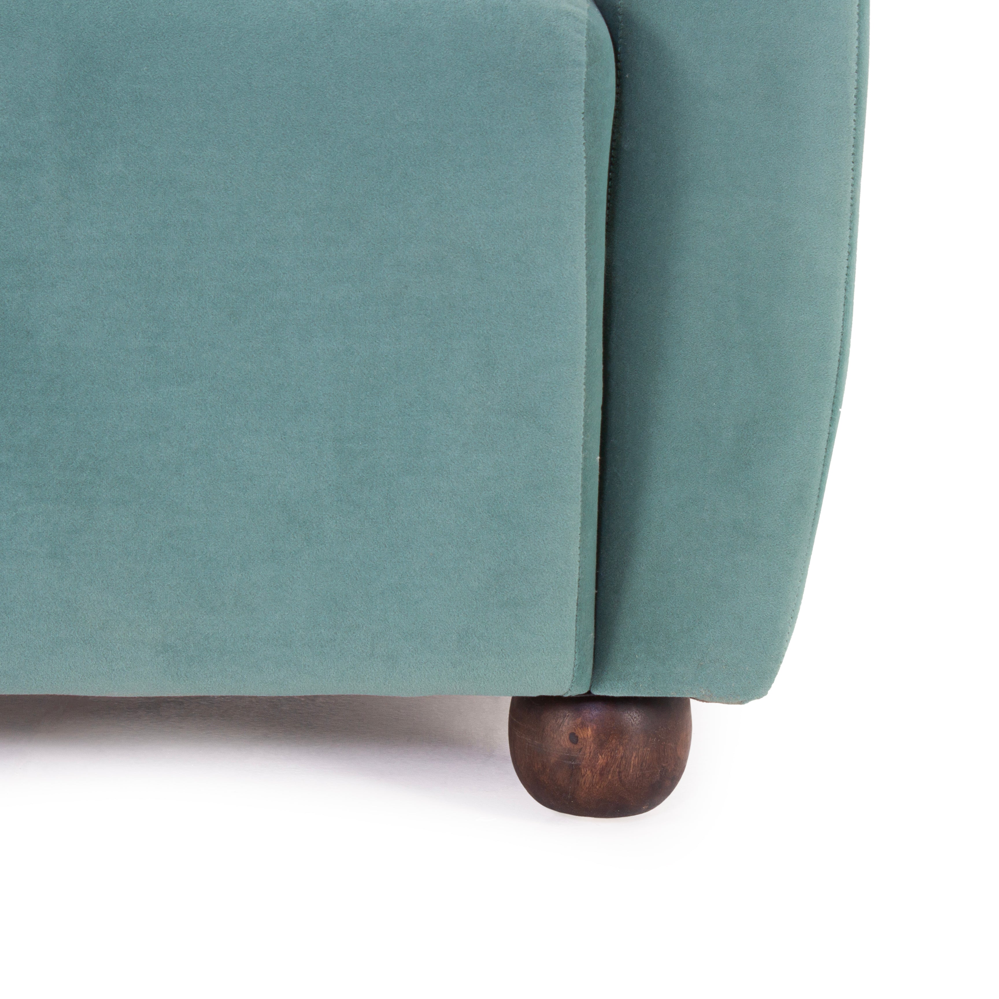 Peachtree Napier One Seater Velvet Fabric (Light Green)