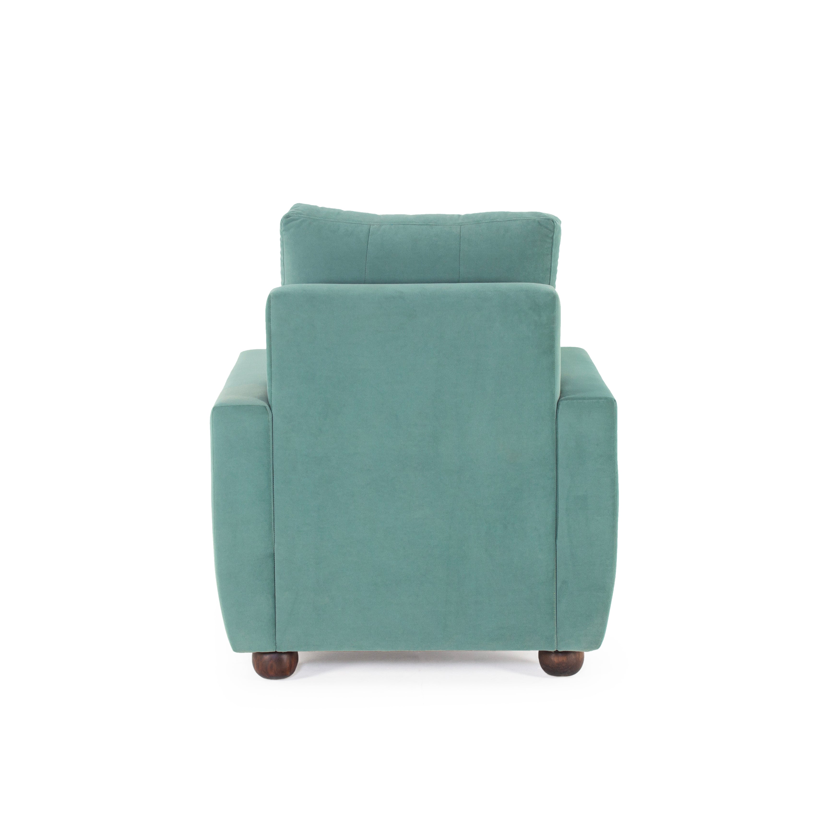 Peachtree Napier One Seater Velvet Fabric (Light Green)