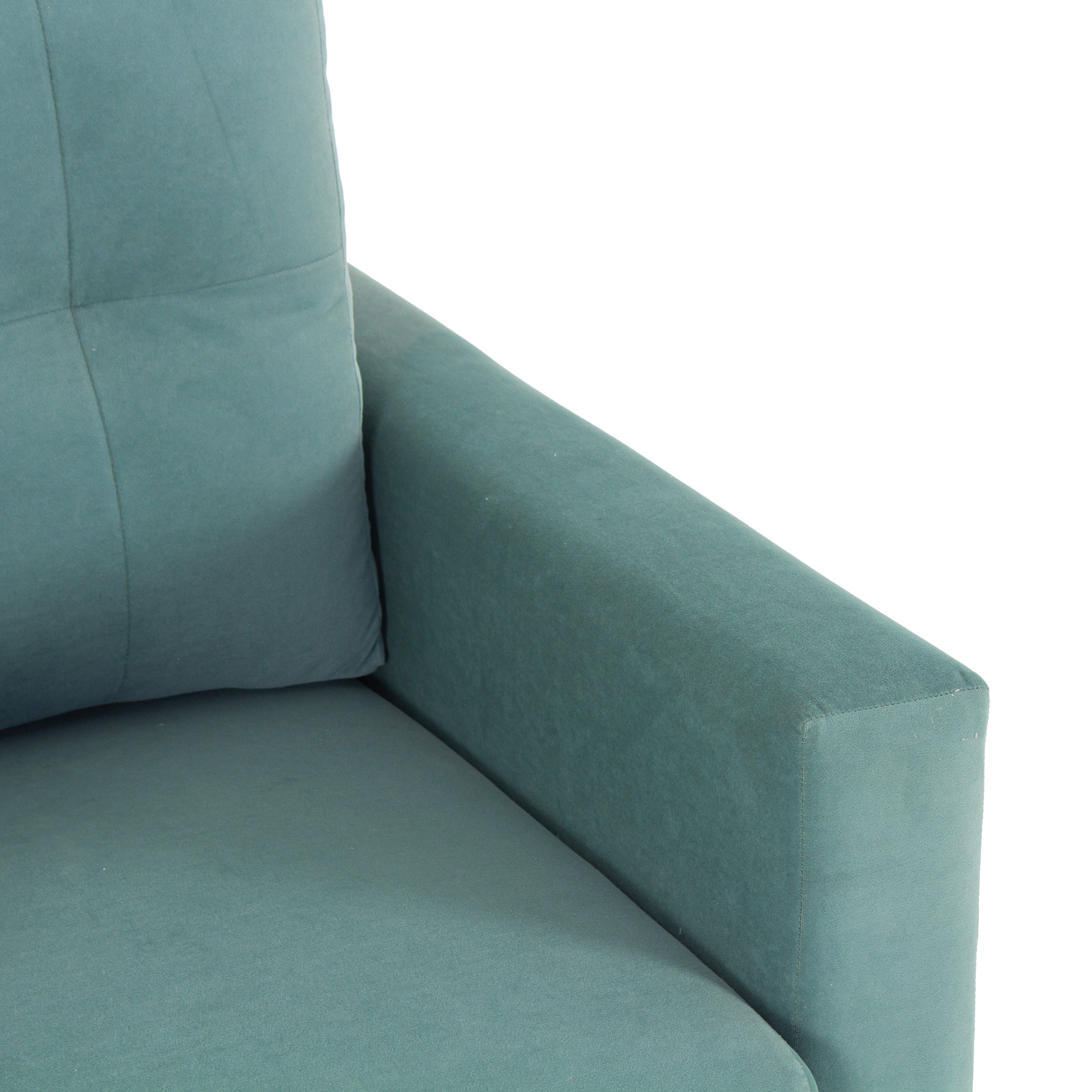 Peachtree Napier One Seater Velvet Fabric (Light Green)